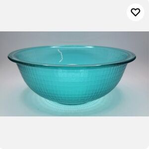 PYREX Basket Weave #325 Turquoise Peacock Teal Nesting Bowl 2.5L